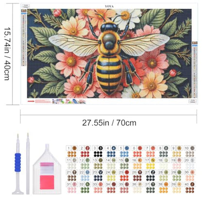 YOYA Large Diamond Art Kits for Adults, Bee 5D Large Diamond Painting - color: Bee 504