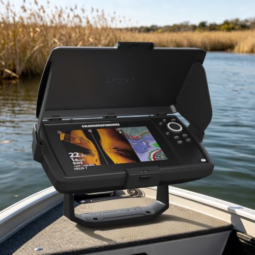 Foldable Sun Visor Cover for Humminbird Helix 7 G4/G4N Fish Finder (Black)