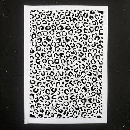 TIAMECH A4 Reusable Leopard Cheetah Spots Stencil for Painting - style: Leopard Cheetah Spots