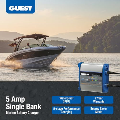 Guest 2708A Guest On-Board Battery Charger 5A / 12V; Bank; 120V Input - style: ChargePro 5