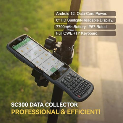 E1 Pro GNSS RTK Surveying Equipment, Over 20 Hours Endurance RTK GNSS with IMU Base & Rover, GPS RTK with Larger HD Screen and Larger Handheld Collector, 1cm Accuracy, 15km UHF Range, 60° Tilt Survey