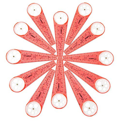 hand2mind Safe-T Math Compass, 10 in. Orange Compass Set for Geometry, Drawing Tool, Dysgraphia Tools for Kids, Circle Drawing Tool, Math Classroom Supplies (Set of 12)