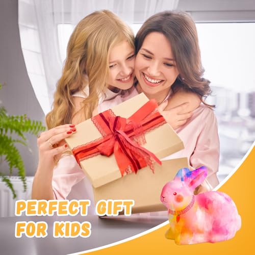 Paint Your Own Bunny Lamp Kit, DIY Rabbit Night Light Craft Kits for Kids - color: Bunny Lamp