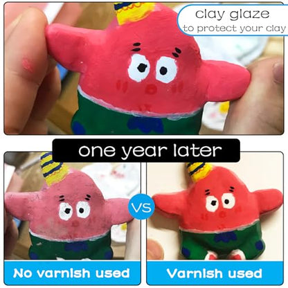 50ml Air Dry Clay Glaze, Protect Clay Surfaces, Delivers Matte Glaze Effect - size: matte