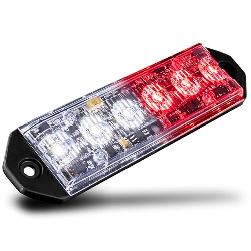 LAMPHUS PlanarFlash Red White LED Police Grill Strobe Warning Light, Trucks - color: Red / White, size: 1 Pack