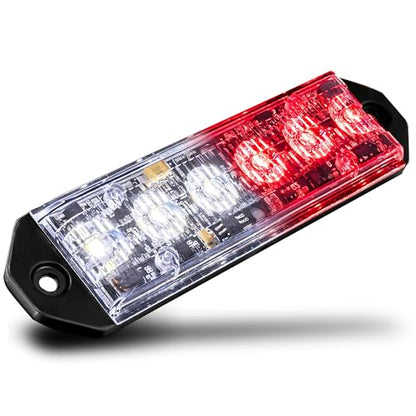 LAMPHUS PlanarFlash Red White LED Police Grill Strobe Warning Light, Trucks - color: Red / White, size: 1 Pack
