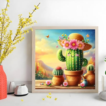 XIYOUVIGOR Diamond Painting Kits for Adults, Cactus Diamond Art Kit - color: Cactus