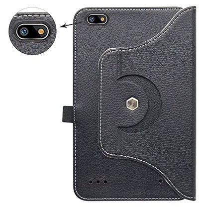 Bige for Sunshine T1 Elite Rotating Case, 360 Degree Rotary Stand with Cute Pattern Cover for Sunshine T1 Elite/Hyundai Hytab Plus 8WB1 8" Tablet, Black - color: Black