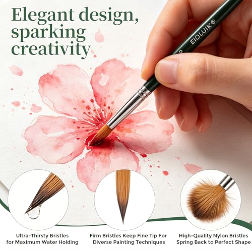 Detail Paint Brushes 14 Pcs Miniature Exact Size for Every Detail