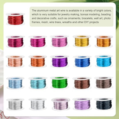 HARFINGTON 20 Gauge Aluminum Craft Wire 0.8mm 98.5ft Flexible Bendable Anodized Metal Jewelry Sculpting Wire for Jewelry Making Modelling Craft DIY, Dark Pink - color: Dark Pink, size: 30M x 0.8mm