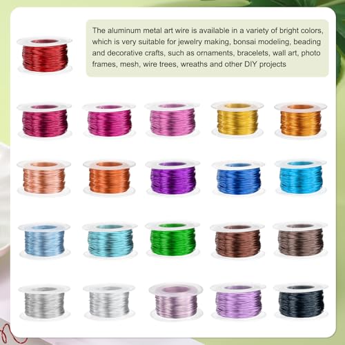 HARFINGTON 20 Gauge Aluminum Craft Wire 0.8mm 98.5ft Flexible Bendable Anodized Metal Jewelry Sculpting Wire for Jewelry Making Modelling Craft DIY, Caramel - color: Caramel, size: 30M x 0.8mm