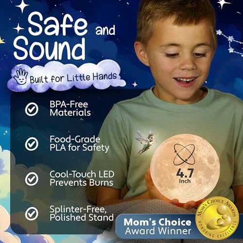 Mind-Glowing 3D Moon Lamp, 16 Colors, Touch/Remote Control (4.7 inch) - color: Moon, size: 4.7 Inch