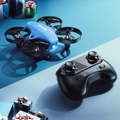 Veeniix V995 Mini Drones for Kids and Beginners,Indoor RC Quadcopter,Small Helicopter Plane with 3D Flips,360° Rotation,Circle Fly,Auto Hover,Headless Mode and 3 Batteries,Gift for Boys and Girls - style: Super Blue