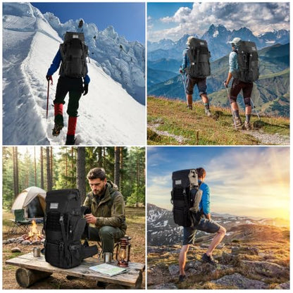 Jueachy 50L Internal Frame Hiking Backpack: Waterproof With Rain Cover