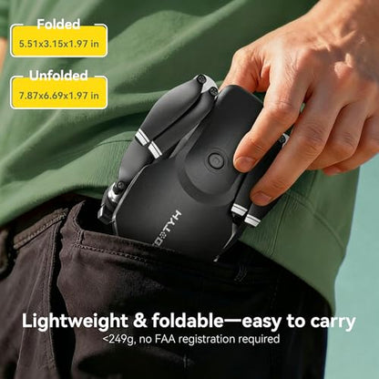 Drone with Camera for Adults, 36min Flight, 249g FAA-Exempt-H867 4K drone