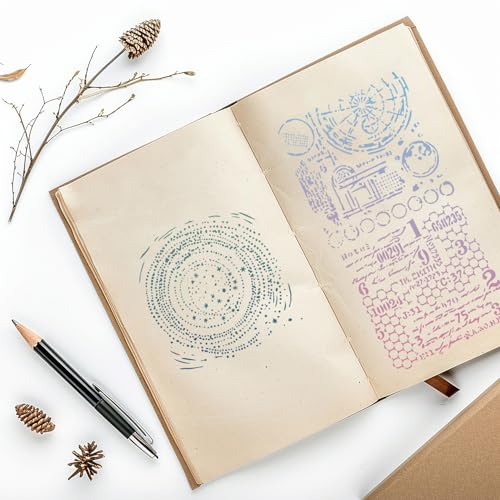 Texture Stencils for Painting Geometric Stencils for Mixed Media 6" - style: Cubist