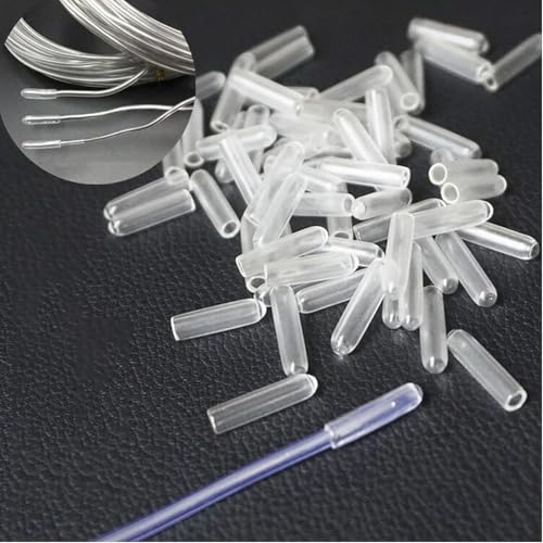 60 Pack Aluminum Craft Wire Rubber End Caps Protector End Tips Cover for Aluminum Craft Wire Bendable Armature Wire Sculpture Jewelry Making Floral Wreath Crafting Antler Frame Wire Wrapping
