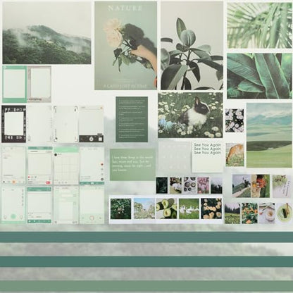 114 Pcs Aesthetic Scrapbook Kit DIY Junk Journaling Supplies, Nice Style - style: Nice Style