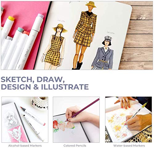 Ohuhu 8.3"x8.3" Marker Paper Pad Art Sketchbook for Drawing and Sketching - size: 8.3" x 8.3"