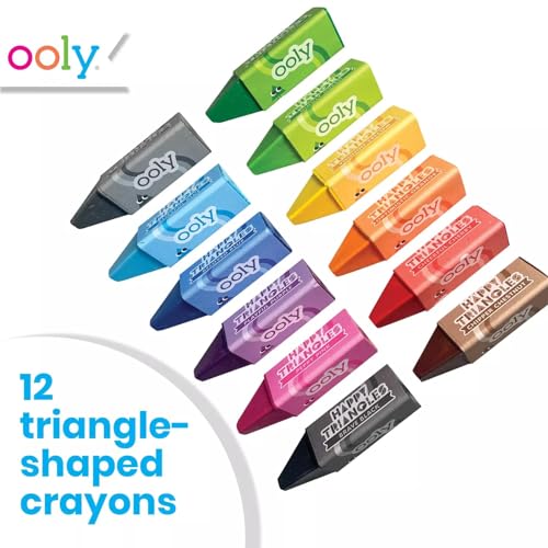 Ooly Jumbo Triangle Crayons for Toddlers, Set of 12 - style: Jumbo Triangle