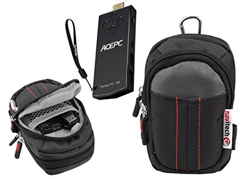 Navitech Black Mini PC Stick Case Bag Cover Compatible with Lenovo Ideacentre Stick 300 Mini