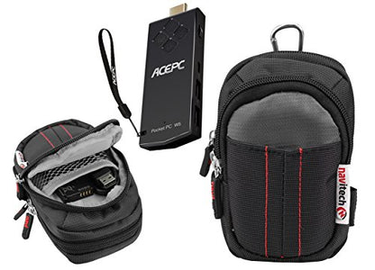 Navitech Black Mini PC Stick Case Bag Cover Compatible with Lenovo Ideacentre Stick 300 Mini
