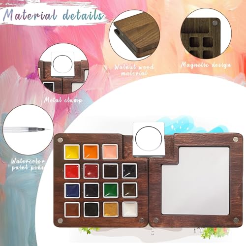 Travel Watercolor Paint Set - Pocket 15-Color Mini Kit with Sketchbook - color: 15 Colours with Sketchbook