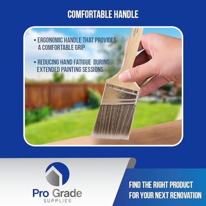 Pro Grade - Paint Brushes - 12Ea 3" Angle Brushes (Pack of 3) - size: 12Ea 3A (Pack of 3)