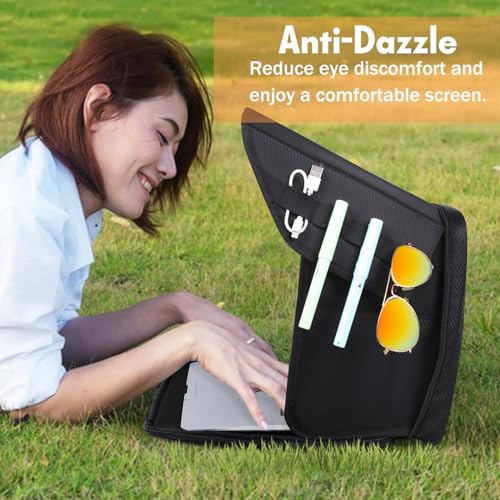 Laptop Sun Shade Laptop Sun Glare Shield Privacy Screen Hood 12-14'' - size: 12-14in