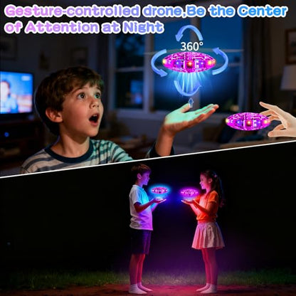 Vantexi Drone for Kids, 2026 Upgrade Hover Boomerang Drone with LED Purple