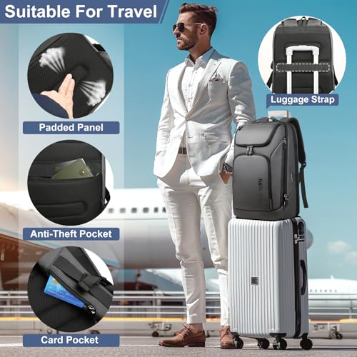 hk Business Smart Backpack for Men Anti-Theft for 17.3 Inch Laptop - color: Grey