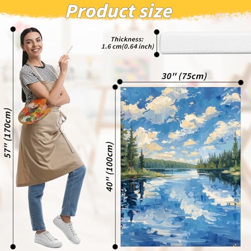 Oleitodh 4 Pack Stretched Canvas 30x40 Inch 100% Cotton Painting Canvas - size: 30" x40"-4 Pack