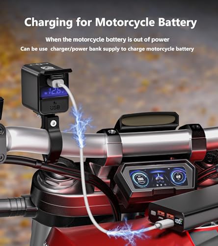 Kewig Motorcycle Battery Charger, USB Charger 100W Fast Two-Way Charging