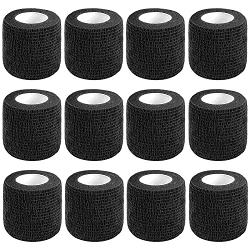 Self Adhesive Bandage Wrap,Black Sports Tape Vet Wrap Cohesive Bandage