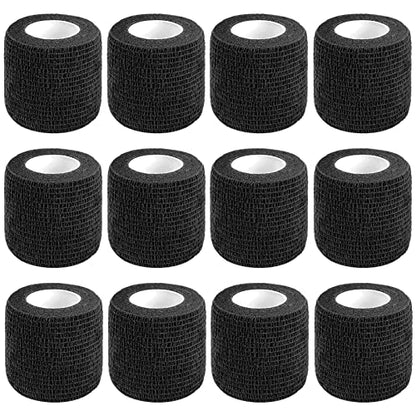 Self Adhesive Bandage Wrap,Black Sports Tape Vet Wrap Cohesive Bandage