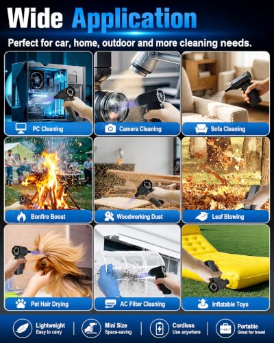 Compressed Air Duster, 180000RPM Electric Turbo Fan