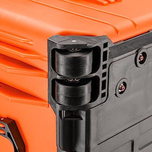 Eylar 31.5" X-Large Protective Roller Hard Case for Cameras, Drones, Tools, and AV Equipment with IP67 Waterproof, Shock Resistant, and Customizable Foam Inserts (Orange) - color: Orange