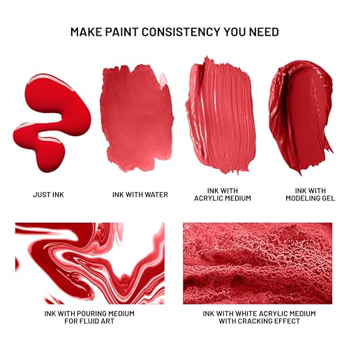 Kamenskaya Acrylic Inks, 'Blush' Acrylic Ink, 3.38 Fl Oz (100 ml) - color: Blush