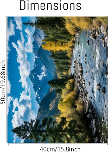 askkqtx Landscape Paint by Numbers Kit for Adults Frameless 16x20 Inch