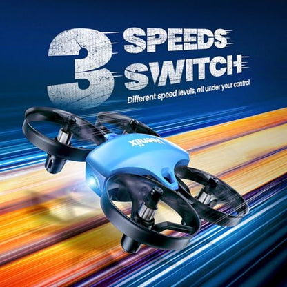 Veeniix V995 Mini Drones for Kids and Beginners,Indoor RC Quadcopter,Small Helicopter Plane with 3D Flips,360° Rotation,Circle Fly,Auto Hover,Headless Mode and 3 Batteries,Gift for Boys and Girls - style: Super Blue