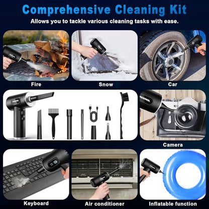 FRESMOL Compressed Air Duster, Rechargeable Cordless Electric Air Blower