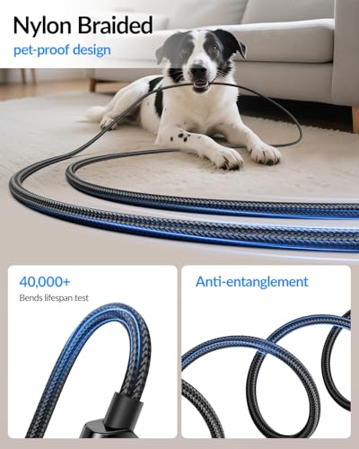 SOOPII 240W USB C Cable with LED Display,Nylon Braided,Black [10ft/2Pack] - color: Black, size: 10 Feet (2-Pack) 240W