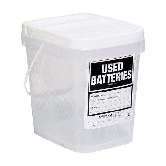 PIG Battery Disposal Container | Used Dry-Cell Battery Storage | 2 Gallon Capacity | PMB30595