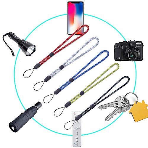 YOUOWO Adjustable Wrist Colored Lanyard Reflective Hand Srap Lanyards 5Pack - color: 5 Pack Reflective Wrist Lanyard
