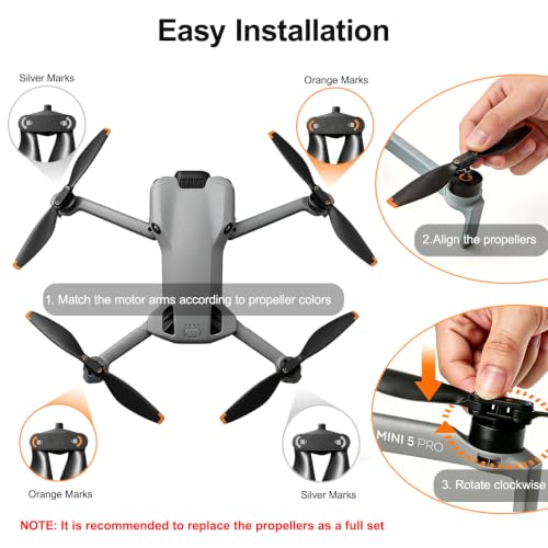 8 Pcs Propellers for DJI Mini 5 Pro, Mini 5 Drone Spares Blades Parts