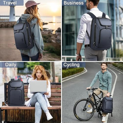 hk Business Smart Backpack for Men Anti-Theft for 17.3 Inch Laptop - color: Blue