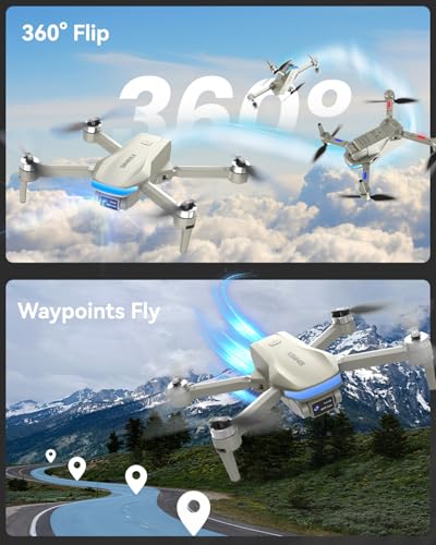 SIMREX 4K FPV Drone with Brushless Motor for Beginners & Teens — 40-Min Flight, Optical Flow Positioning, Gesture Control & VR Mode, Foldable Camera Drone Gift for Kids Ages 8+(Gray) - color: Gray