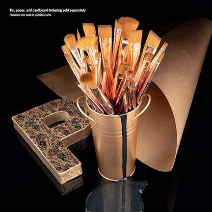 Royal & Langnickel Crafter's Choice Pro Synthetic Sable Filbert Craft Brush Set, 4pc - style: Filbert