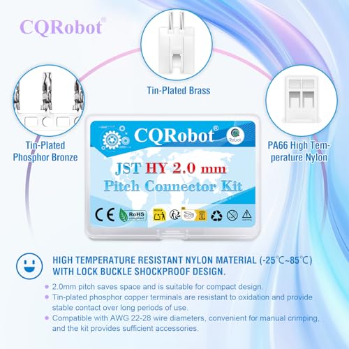 CQRobot JST HY 2.0mm Pitch 2-Pin Electronic Computer Connector Adapter - size: 2P, style: HY