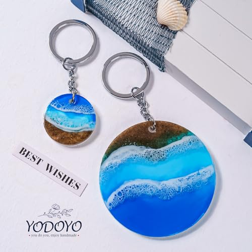 YODOYO 31-Cavity Flat Resin Molds with Holes for Keychains & Pendants